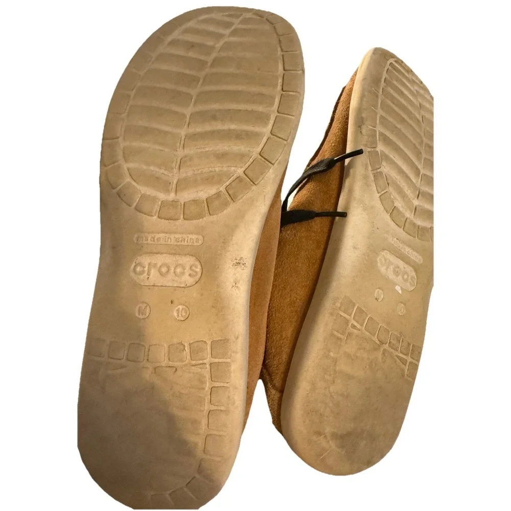 CROCS Men's Tan Nubuck Walu Chukka Lace Up Sz- 10 Moccasin‎ Casual Comfort Rare